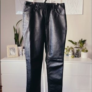FREE PEOPLE Faux Leather Bootcut Midrise Pants